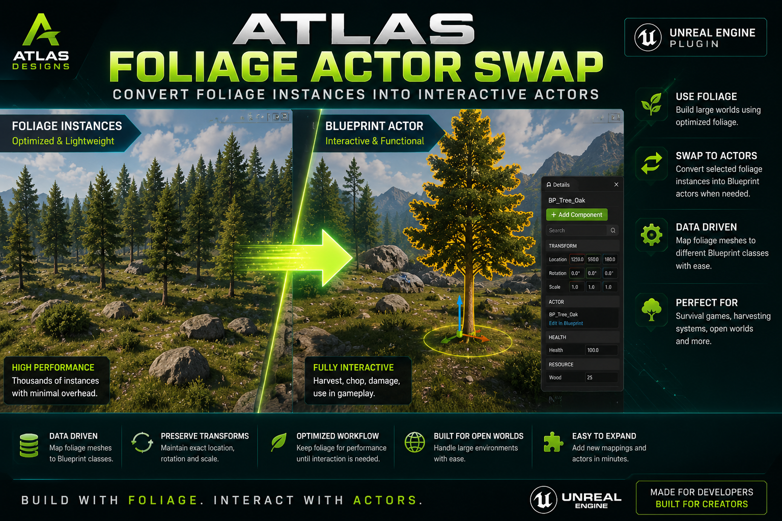 Foliage Actor Swap for UE 5